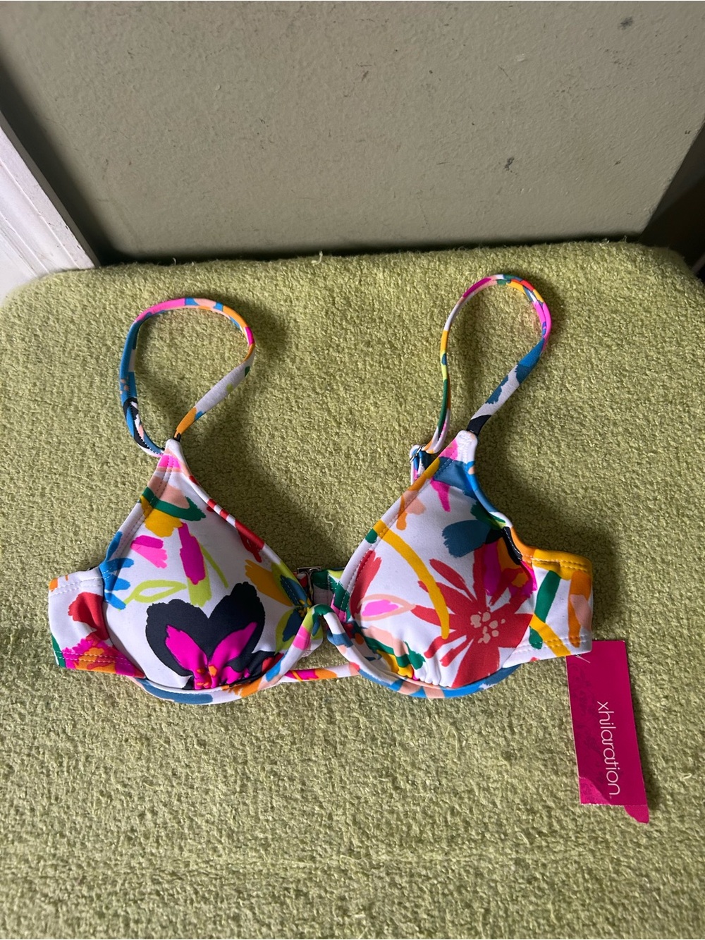 Xhilaration Floral Print Underwire Bikini Top - Multicolor NWT Sz XS